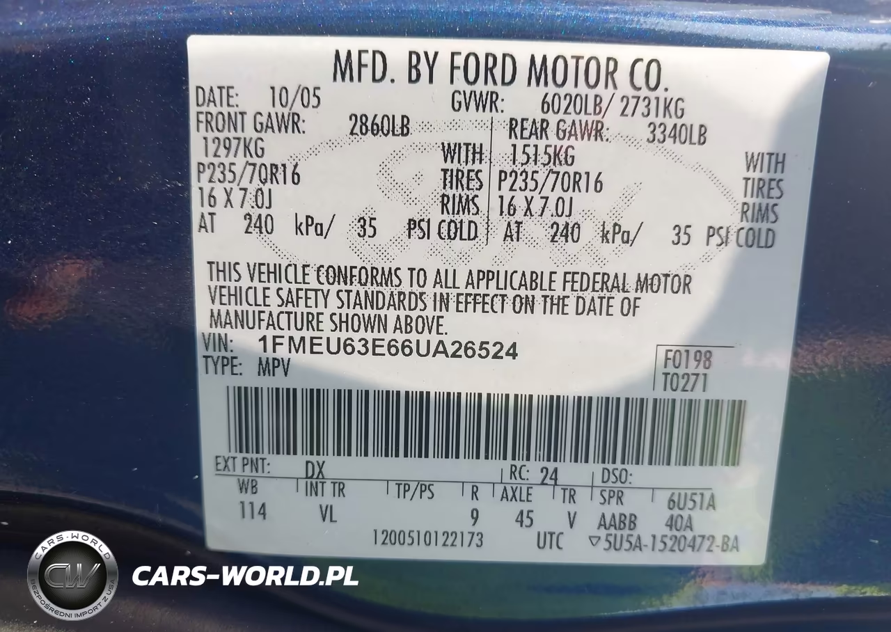 2006 Ford Explorer Xlt VIN:1FMEU63E66UA26524 - 9