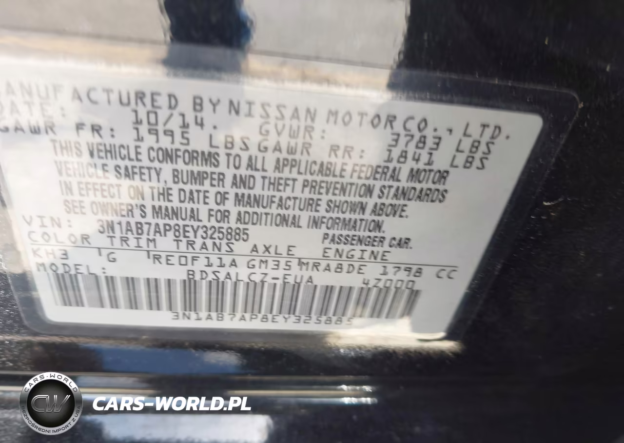 2014 Nissan Sentra S VIN:3N1AB7AP8EY325885 - 9