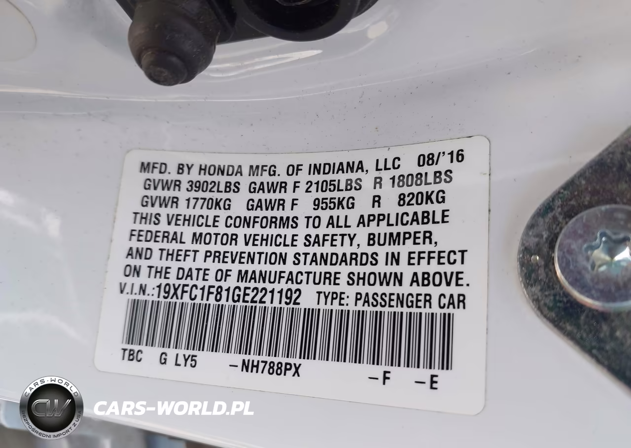 2016 Honda Civic Ex-L VIN:19XFC1F81GE221192 - 9