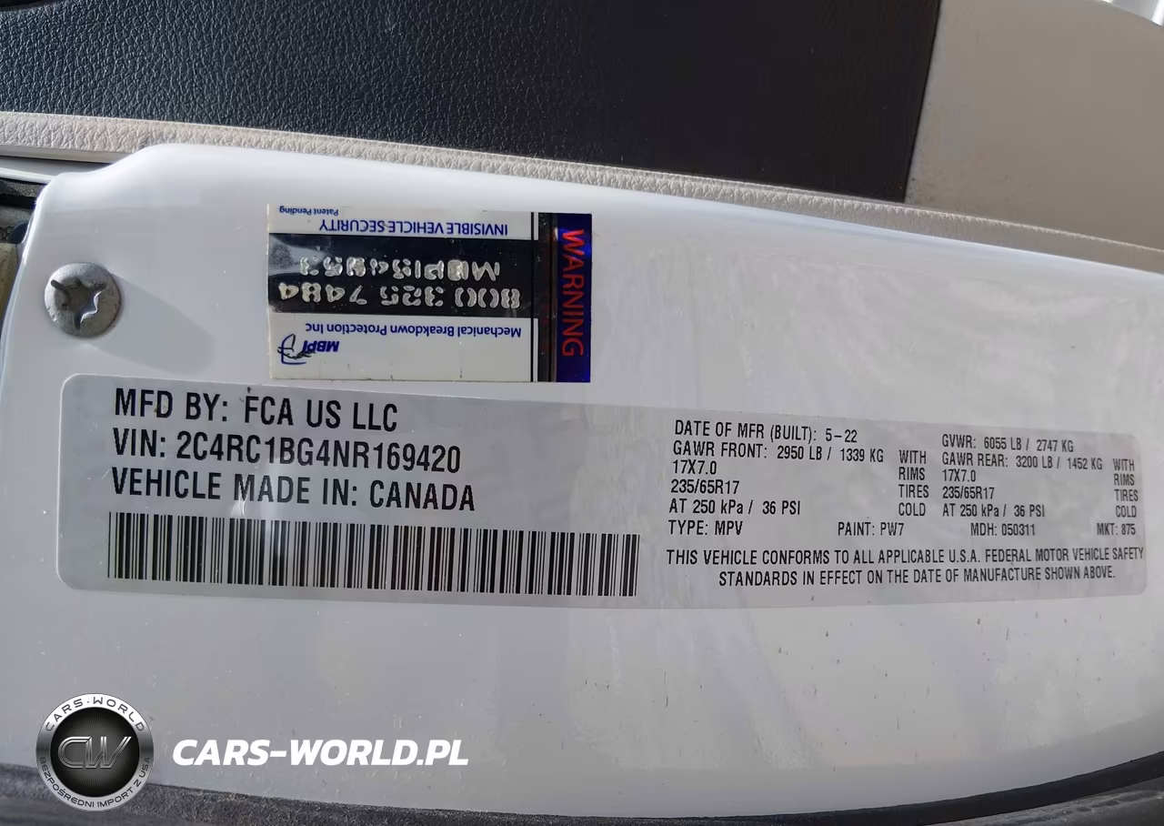 2022 Chrysler Pacifica Touring L VIN:2C4RC1BG4NR169420 - 9