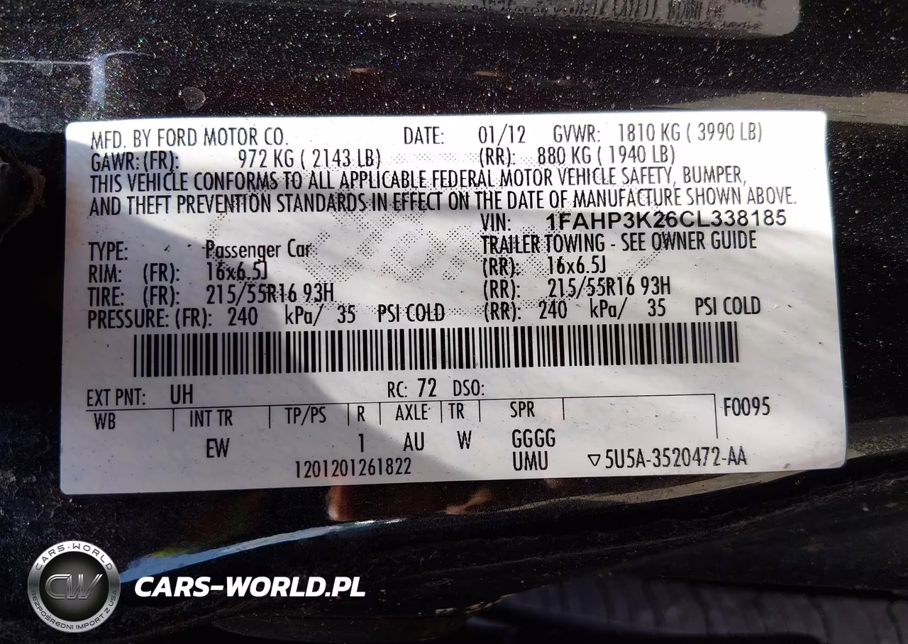 2012 Ford Focus Se VIN:1FAHP3K26CL338185 - 9