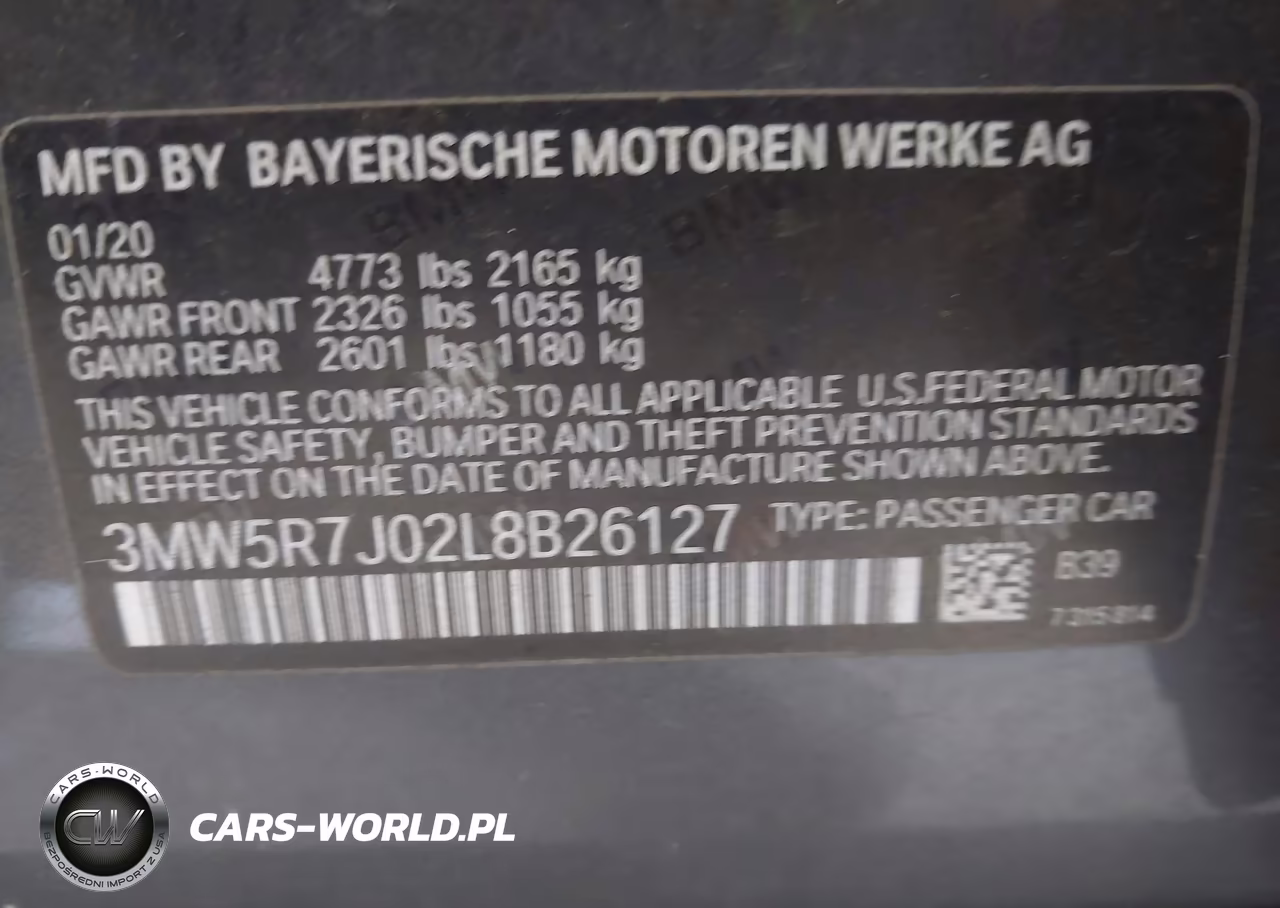 2020 BMW 330I xDrive VIN:3MW5R7J02L8B26127 - 9