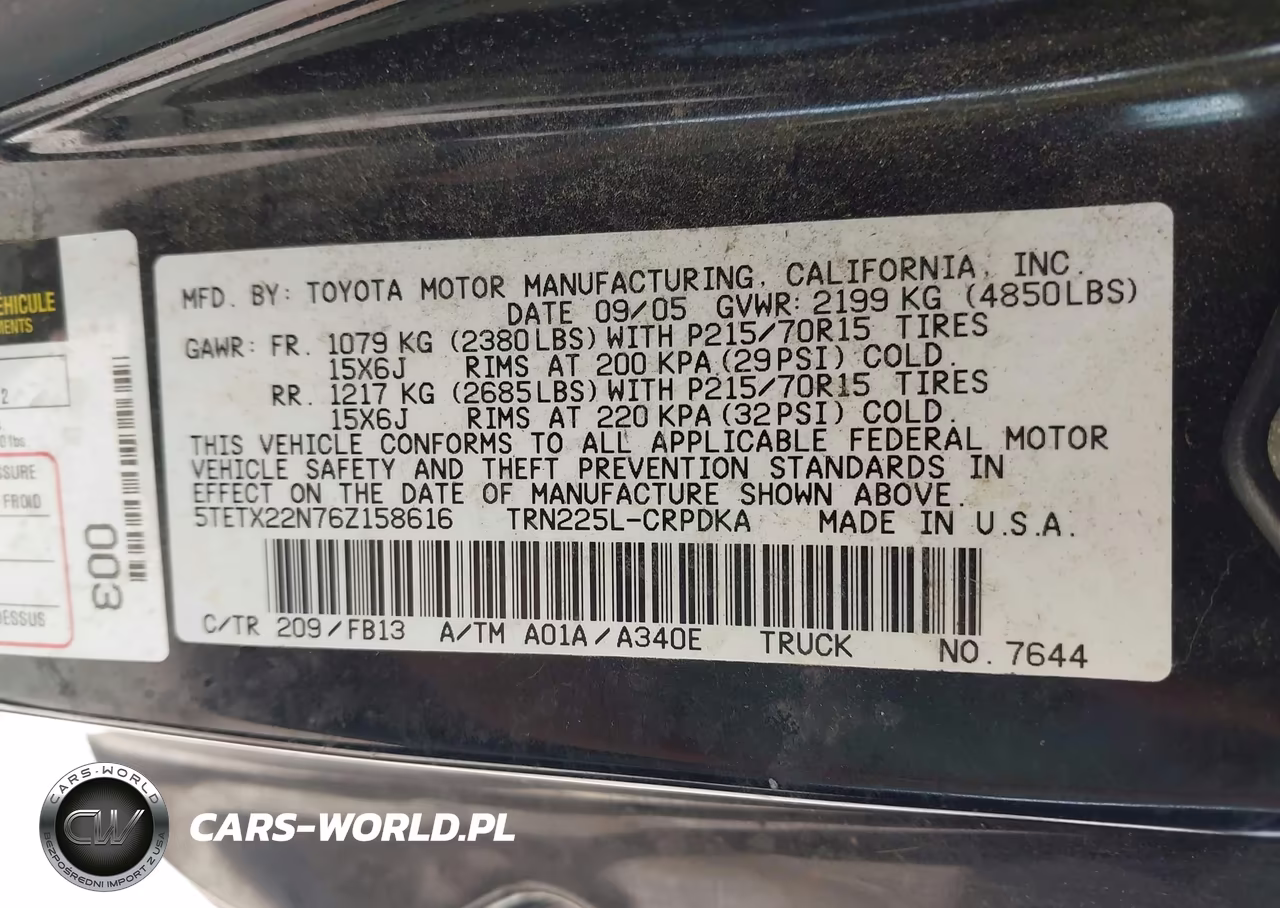 2006 Toyota Tacoma VIN:5TETX22N76Z158616 - 9