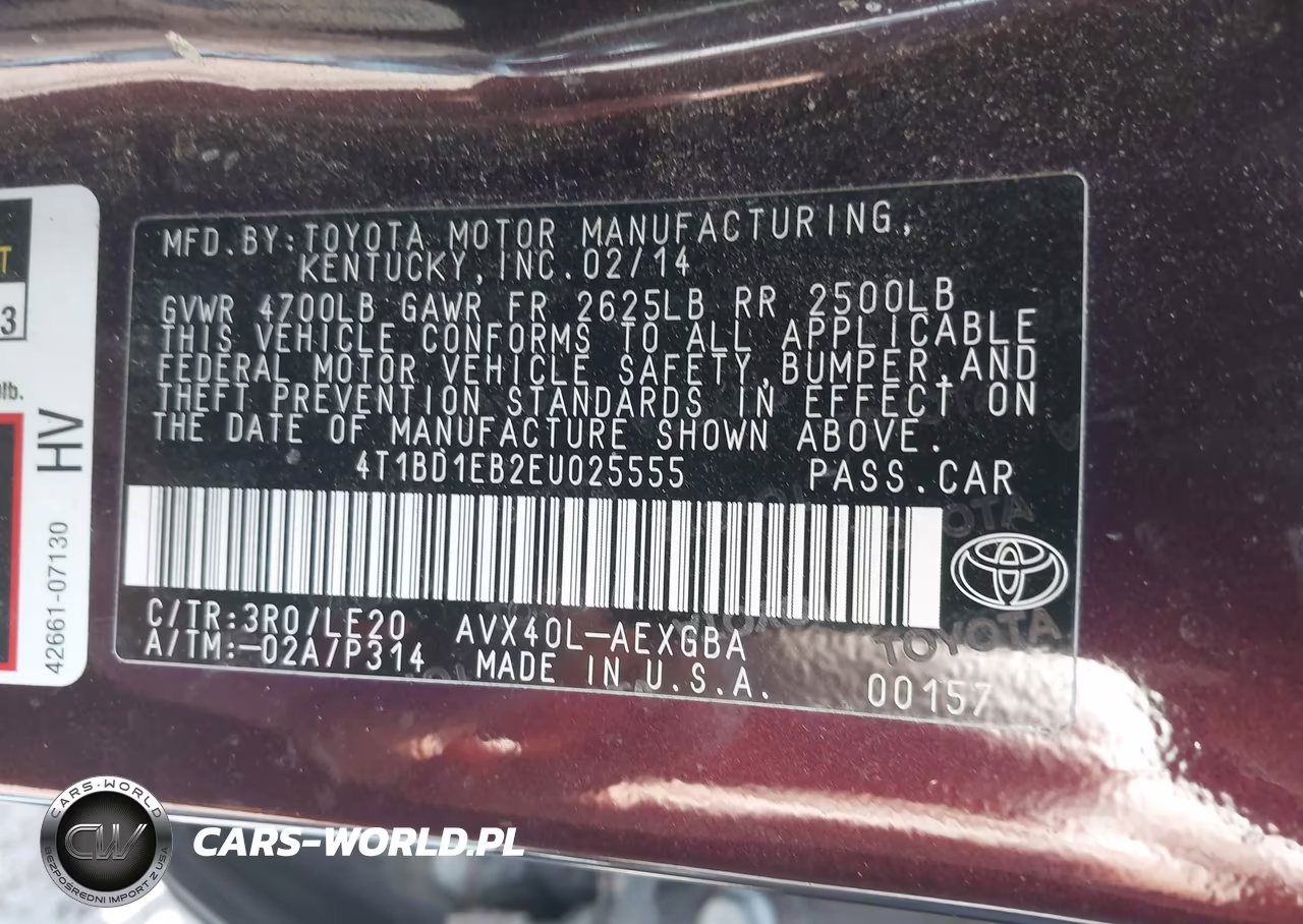 2014 Toyota Avalon Hybrid Xle Touring VIN:4T1BD1EB2EU025555 - 9