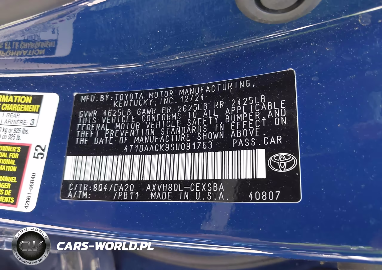 2025 Toyota Camry Se VIN:4T1DAACK9SU091763 - 9