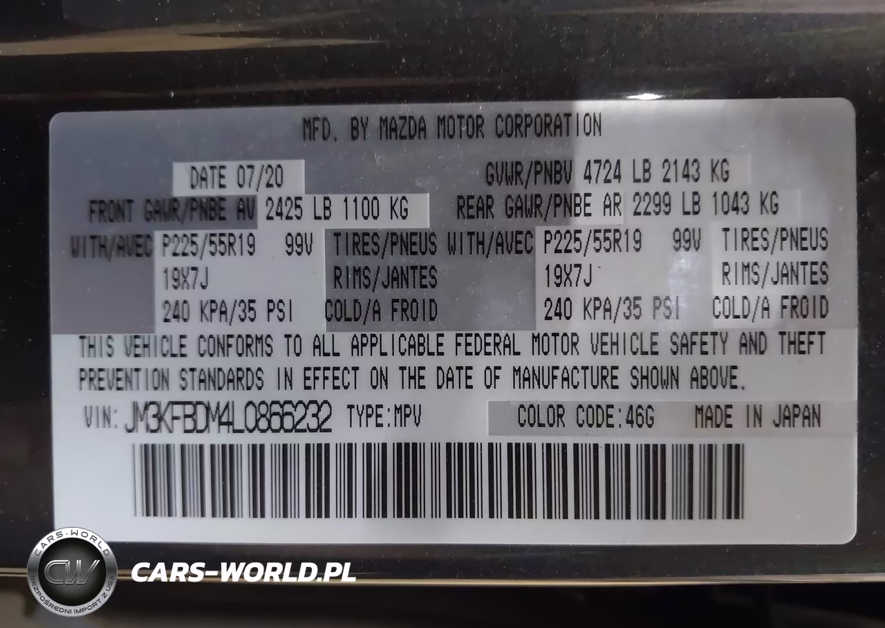 2020 Mazda Cx-5 Grand Touring VIN:JM3KFBDM4L0866232 - 9