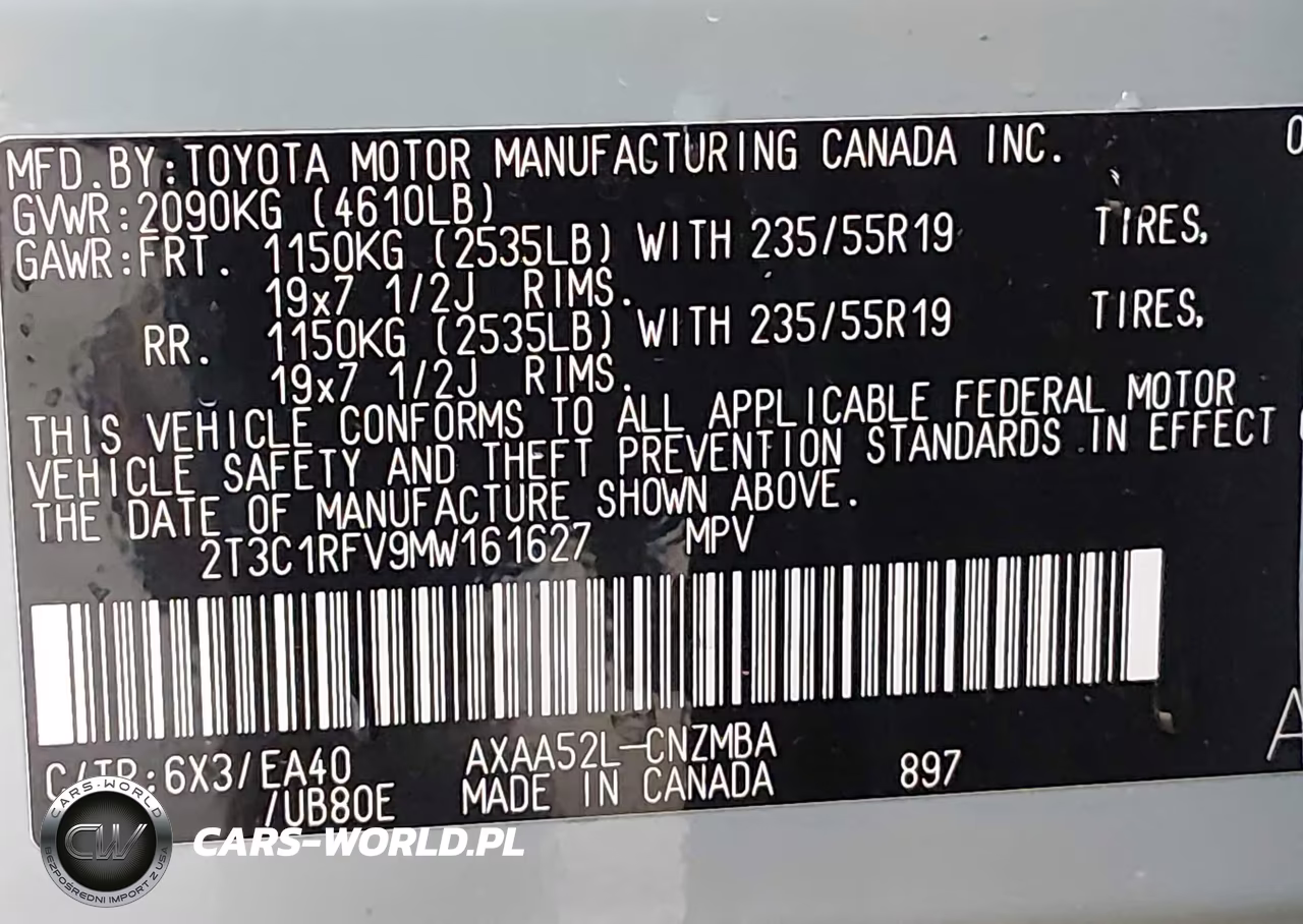 2021 Toyota Rav4 Xle Premium VIN:2T3C1RFV9MW161627 - 9