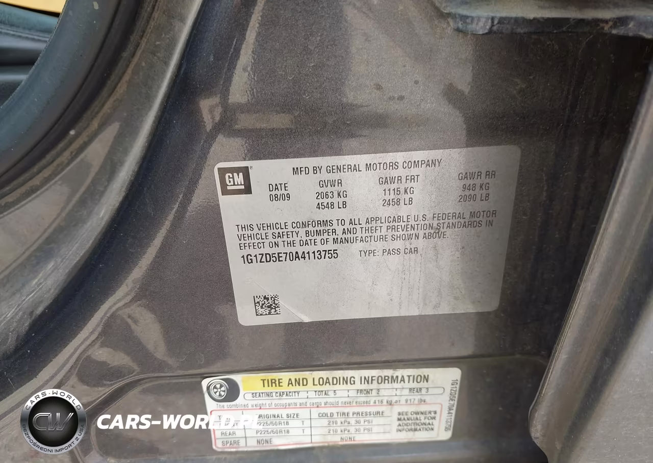 2010 Chevrolet Malibu Lt VIN:1G1ZD5E70A4113755 - 9