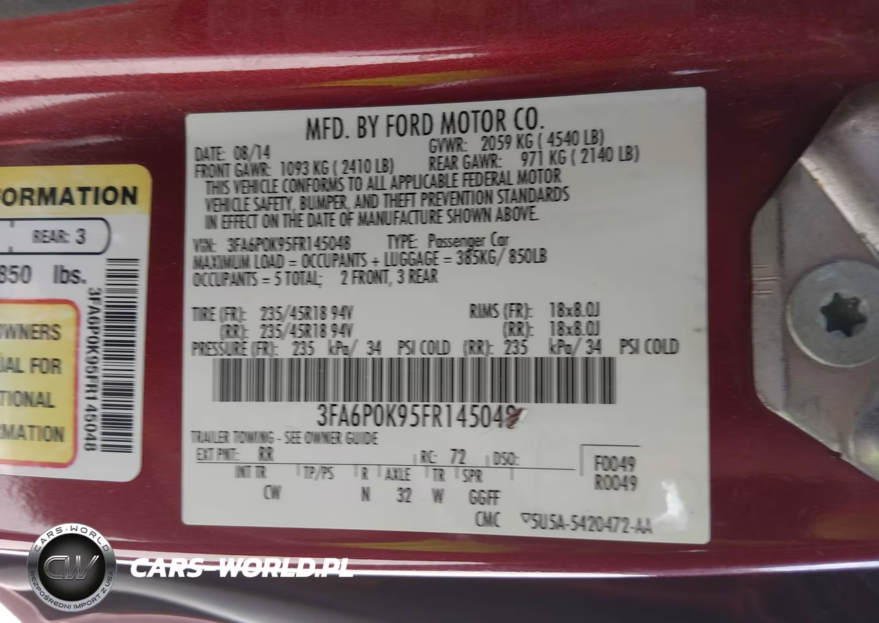 2015 Ford Fusion Titanium VIN:3FA6P0K95FR145048 - 9