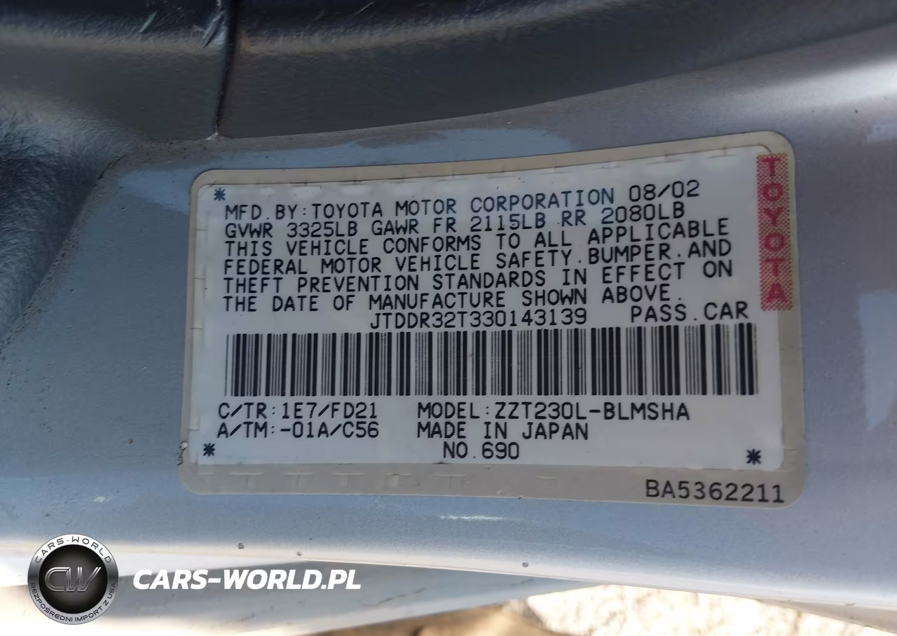 2003 Toyota Celica Gt VIN:JTDDR32T330143139 - 9