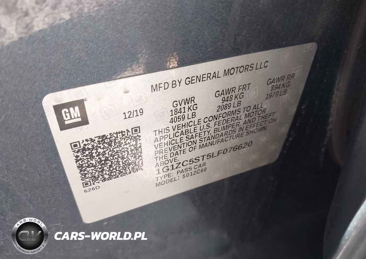 2020 Chevrolet Malibu Fwd 1Fl VIN:1G1ZC5ST5LF076620 - 9