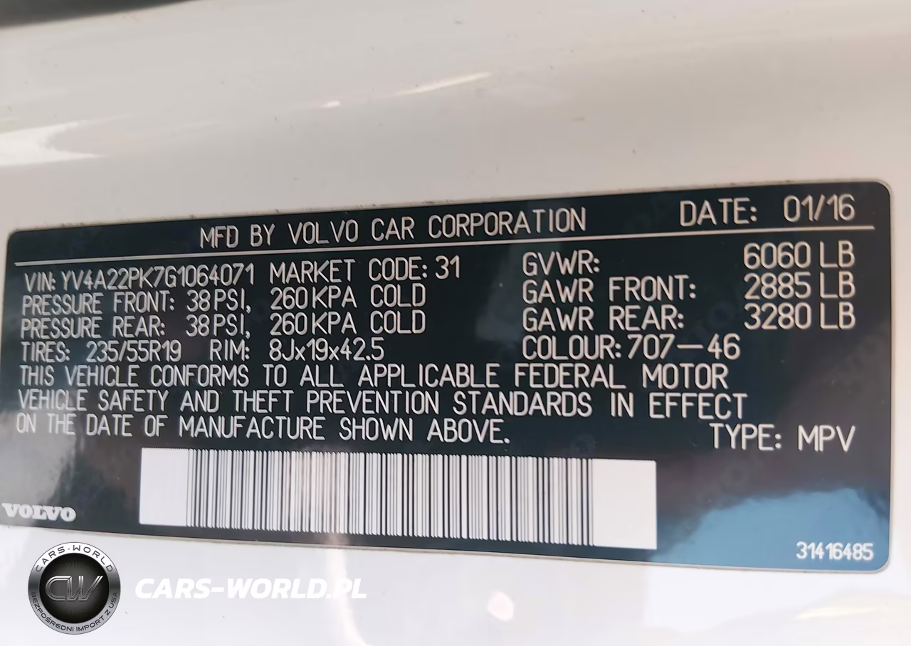 2016 Volvo Xc90 T6 Momentum VIN:YV4A22PK7G1064071 - 9