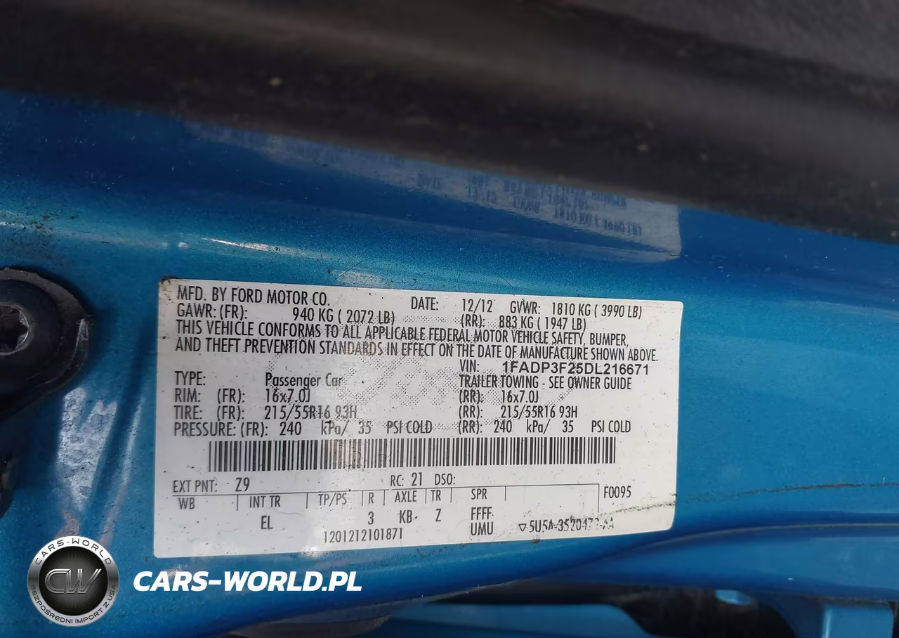 2013 Ford Focus Se VIN:1FADP3F25DL216671 - 9
