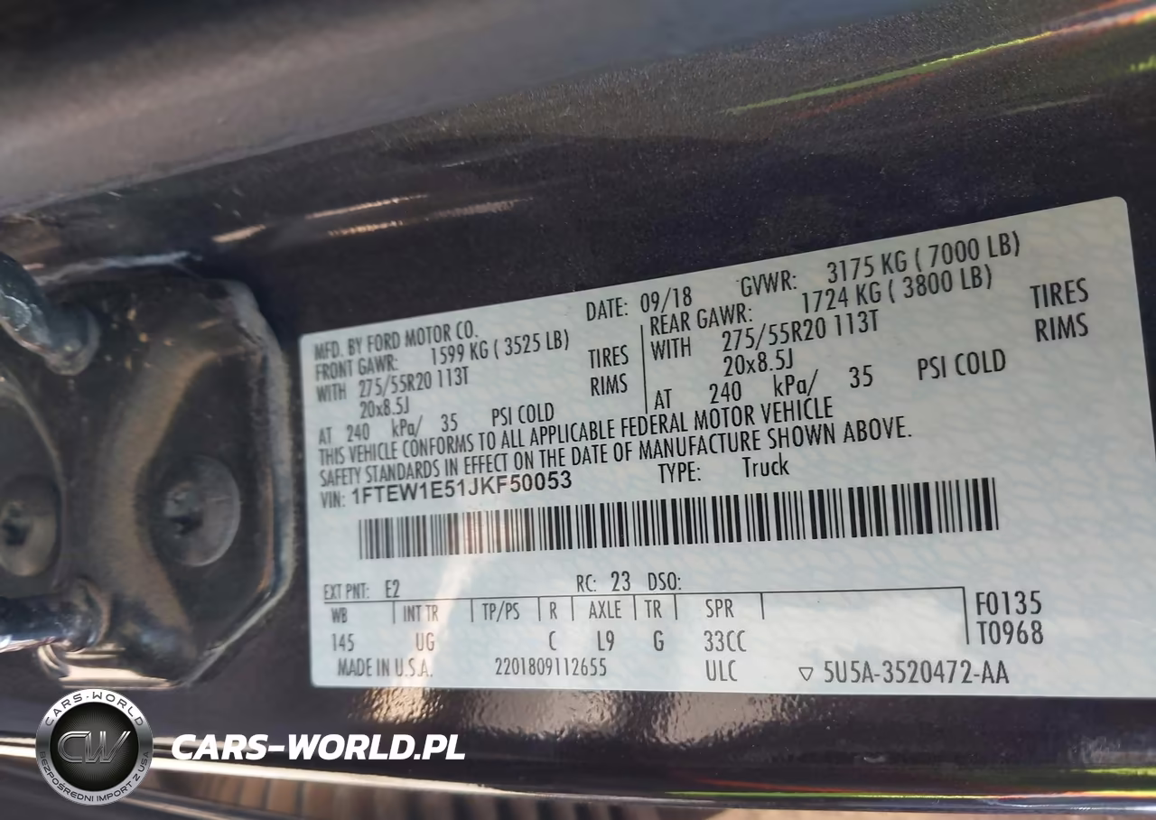 2018 Ford F-150 Xlt VIN:1FTEW1E51JKF50053 - 9
