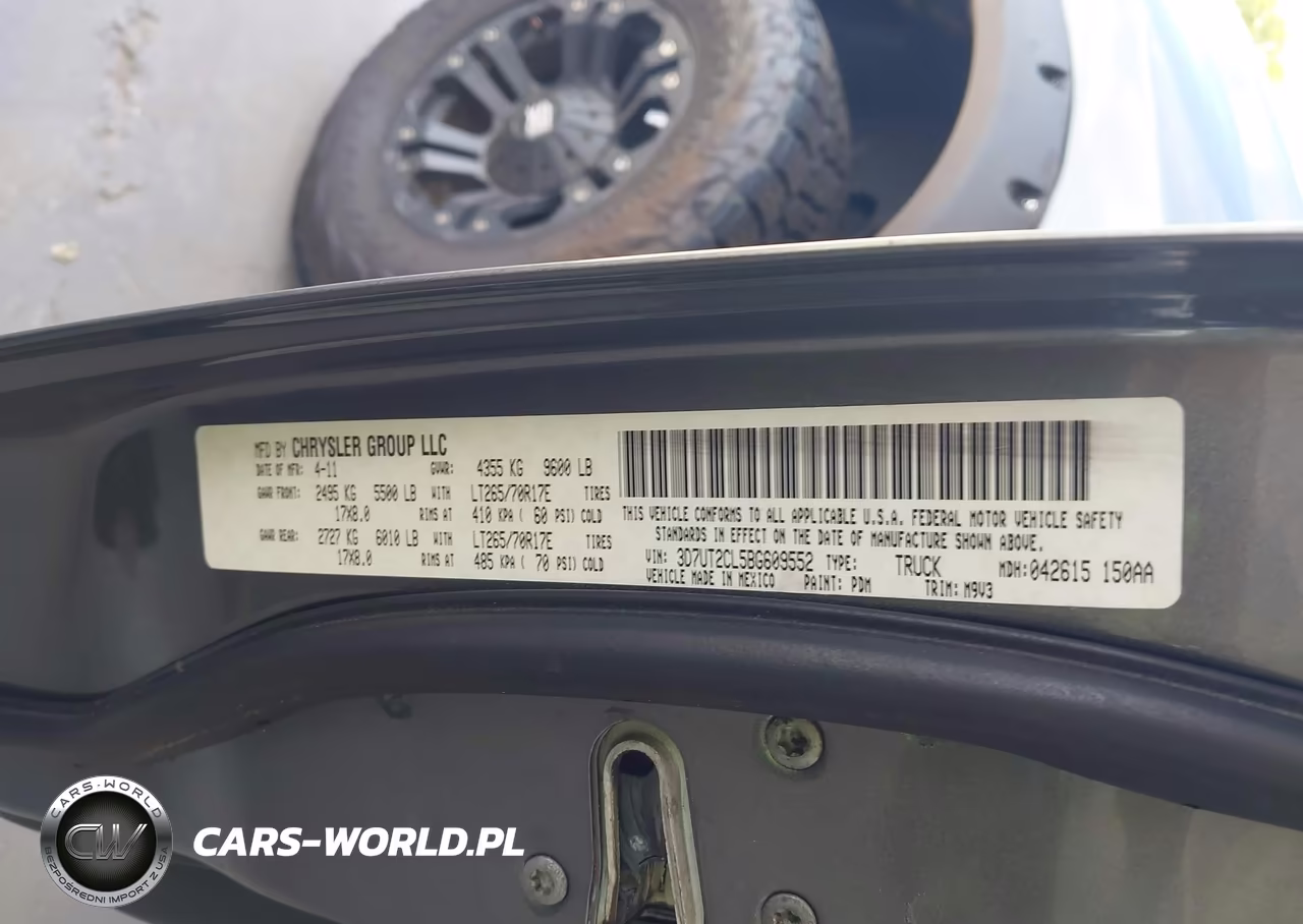2011 Ram Ram 2500 Slt VIN:3D7UT2CL5BG609552 - 9