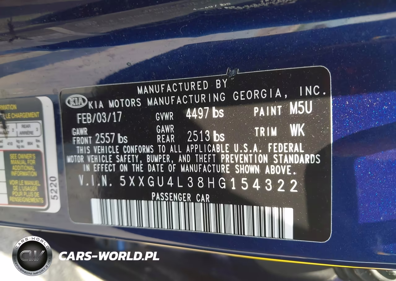 2017 Kia Optima Ex VIN:5XXGU4L38HG154322 - 9