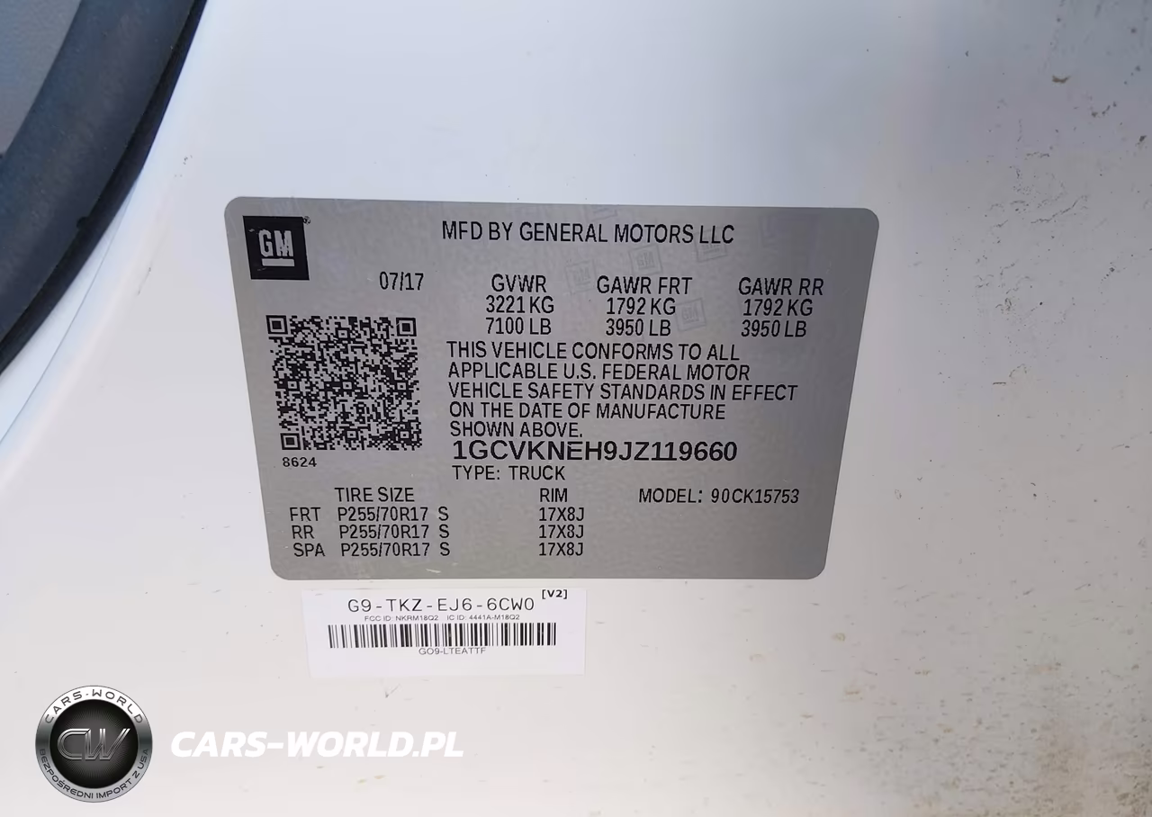 2018 Chevrolet Silverado 1500 Wt VIN:1GCVKNEH9JZ119660 - 9
