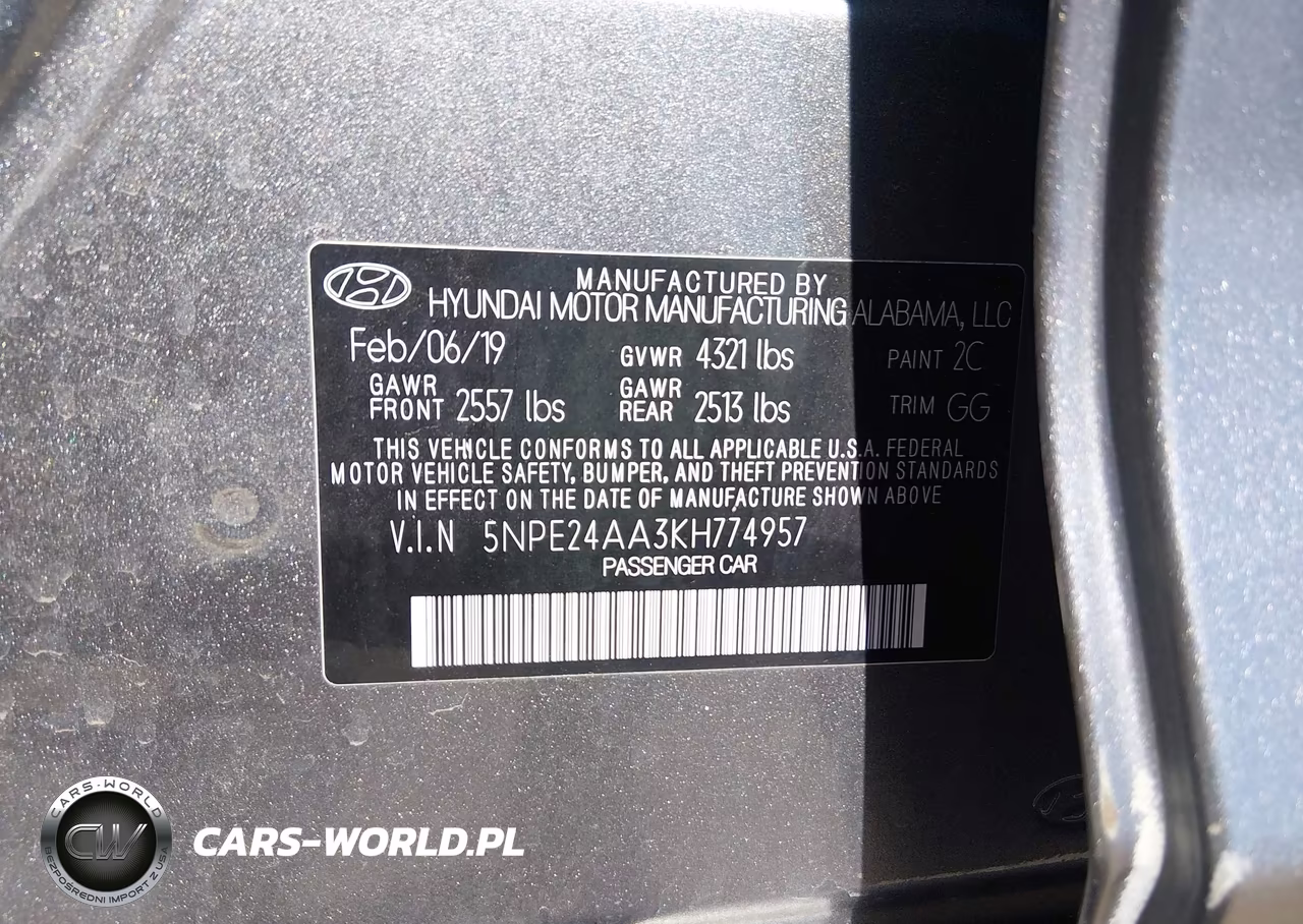 2019 Hyundai Sonata Eco VIN:5NPE24AA3KH774957 - 9