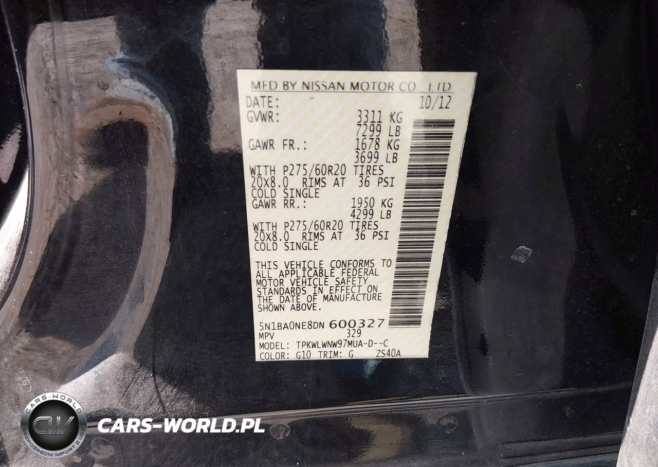 2013 Nissan Armada Platinum VIN:5N1BA0NE8DN600327 - 9