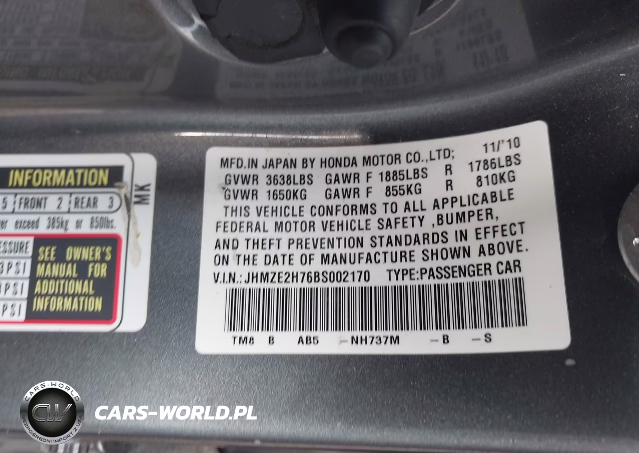 2011 Honda Insight Ex VIN:JHMZE2H76BS002170 - 9