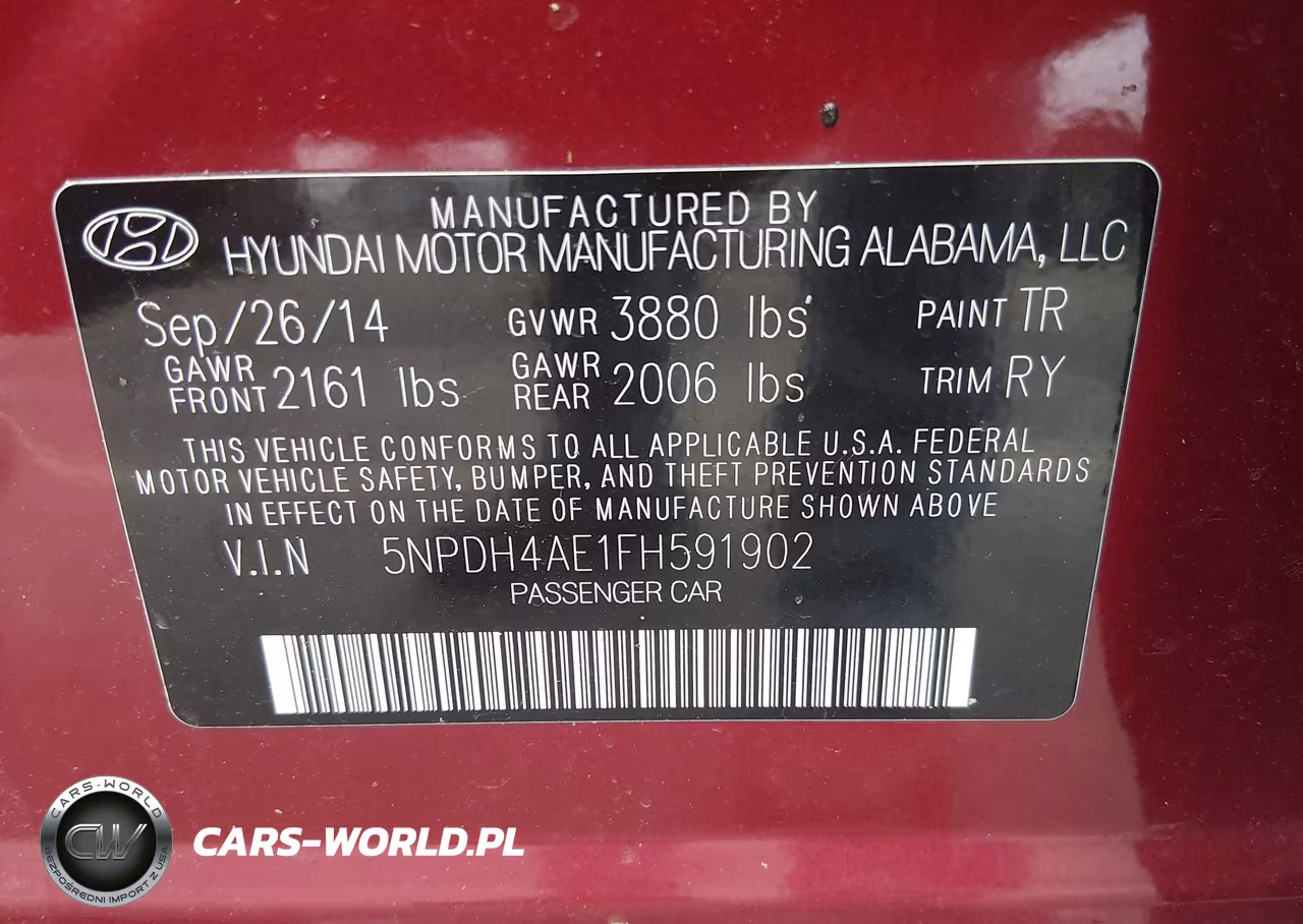 2015 Hyundai Elantra Se VIN:5NPDH4AE1FH591902 - 9