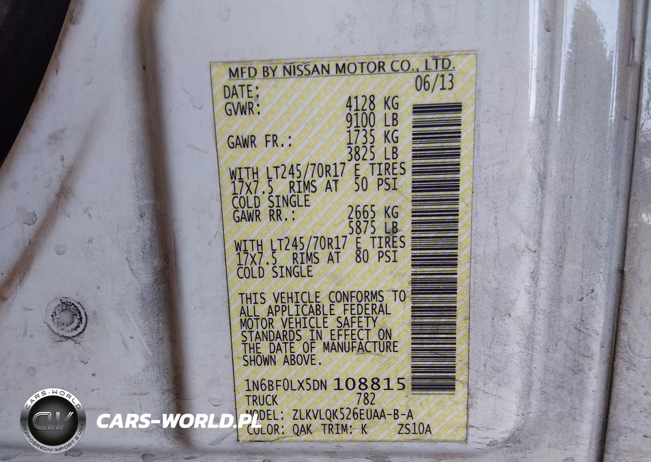 2013 Nissan Nv Cargo Nv2500 Hd S V6 VIN:1N6BF0LX5DN108815 - 9