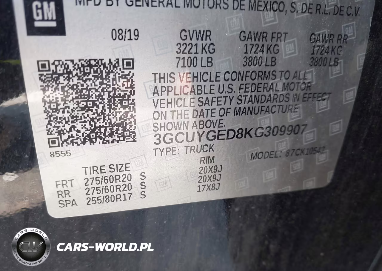 2019 Chevrolet Silverado 1500 Ltz VIN:3GCUYGED8KG309907 - 9