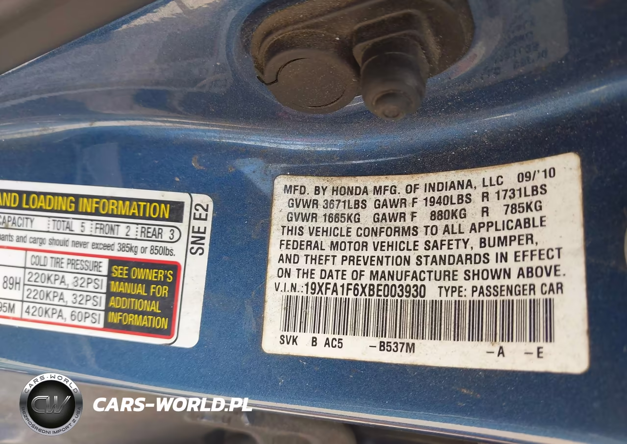 2011 Honda Civic Lx-S VIN:19XFA1F6XBE003930 - 9