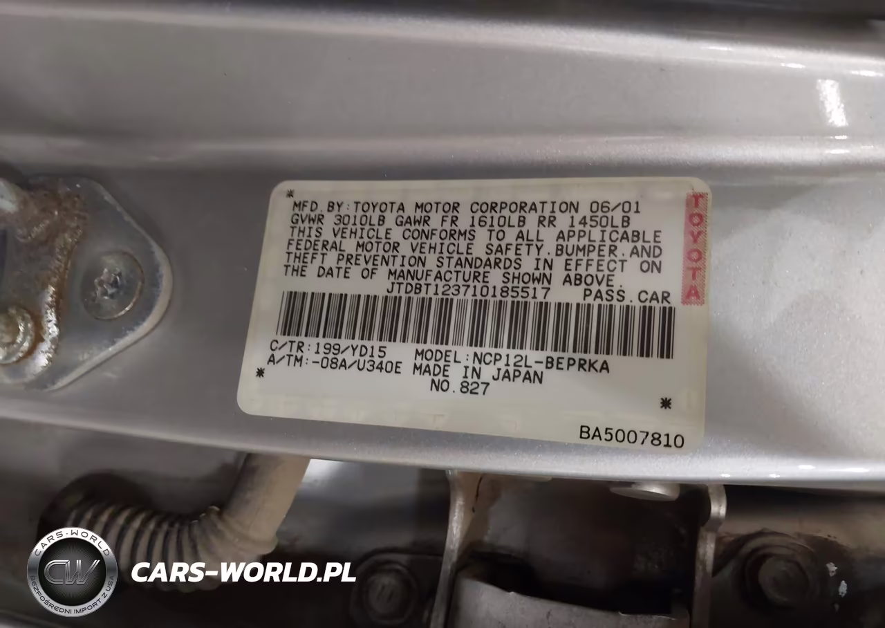 2001 Toyota Echo VIN:JTDBT123710185517 - 9