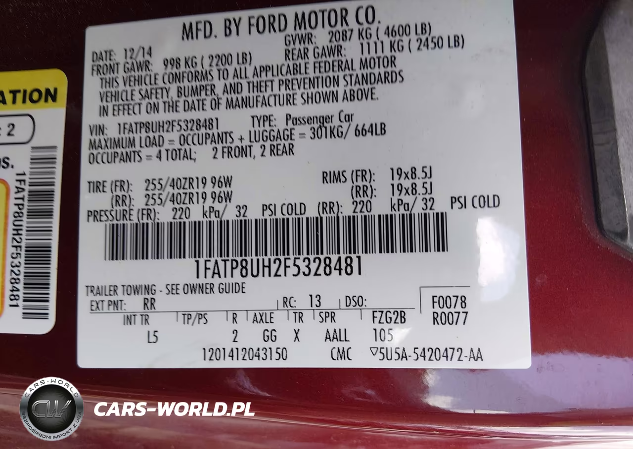 2015 Ford Mustang Ecoboost Premium VIN:1FATP8UH2F5328481 - 9