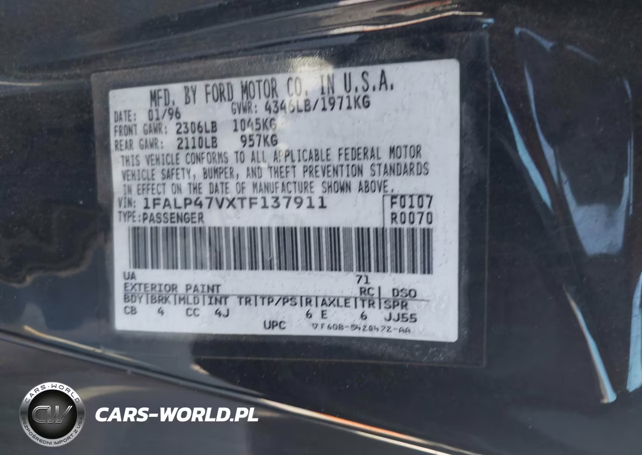 1996 Ford Mustang Cobra VIN:1FALP47VXTF137911 - 9