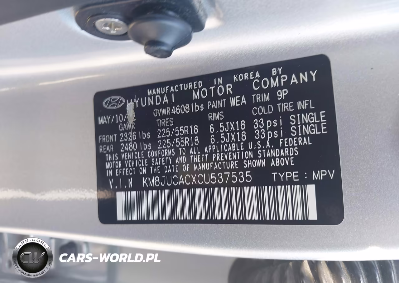 2012 Hyundai Tucson Limited VIN:KM8JUCACXCU537535 - 9