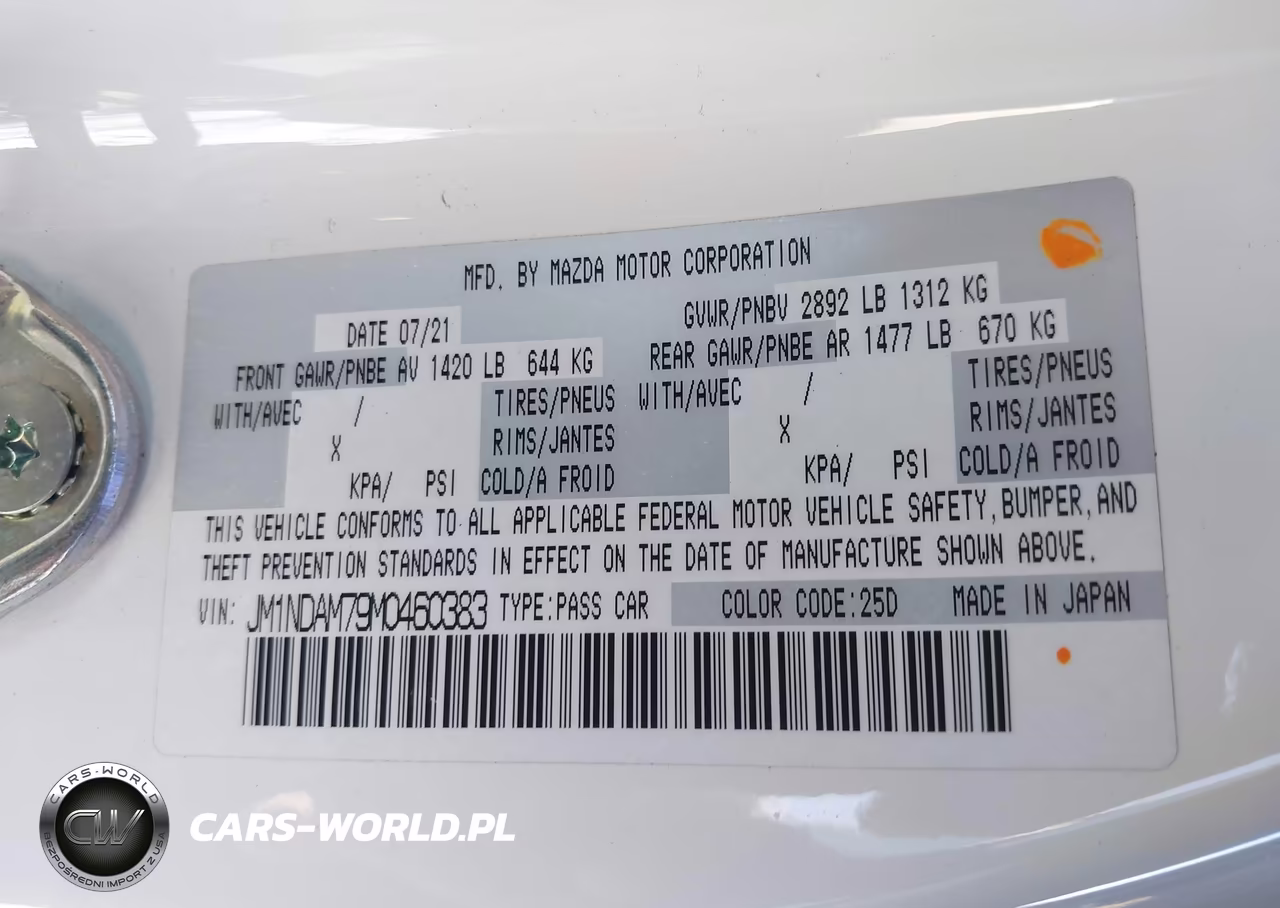 2021 Mazda Mx-5 Miata Rf Grand Touring VIN:JM1NDAM79M0460383 - 9