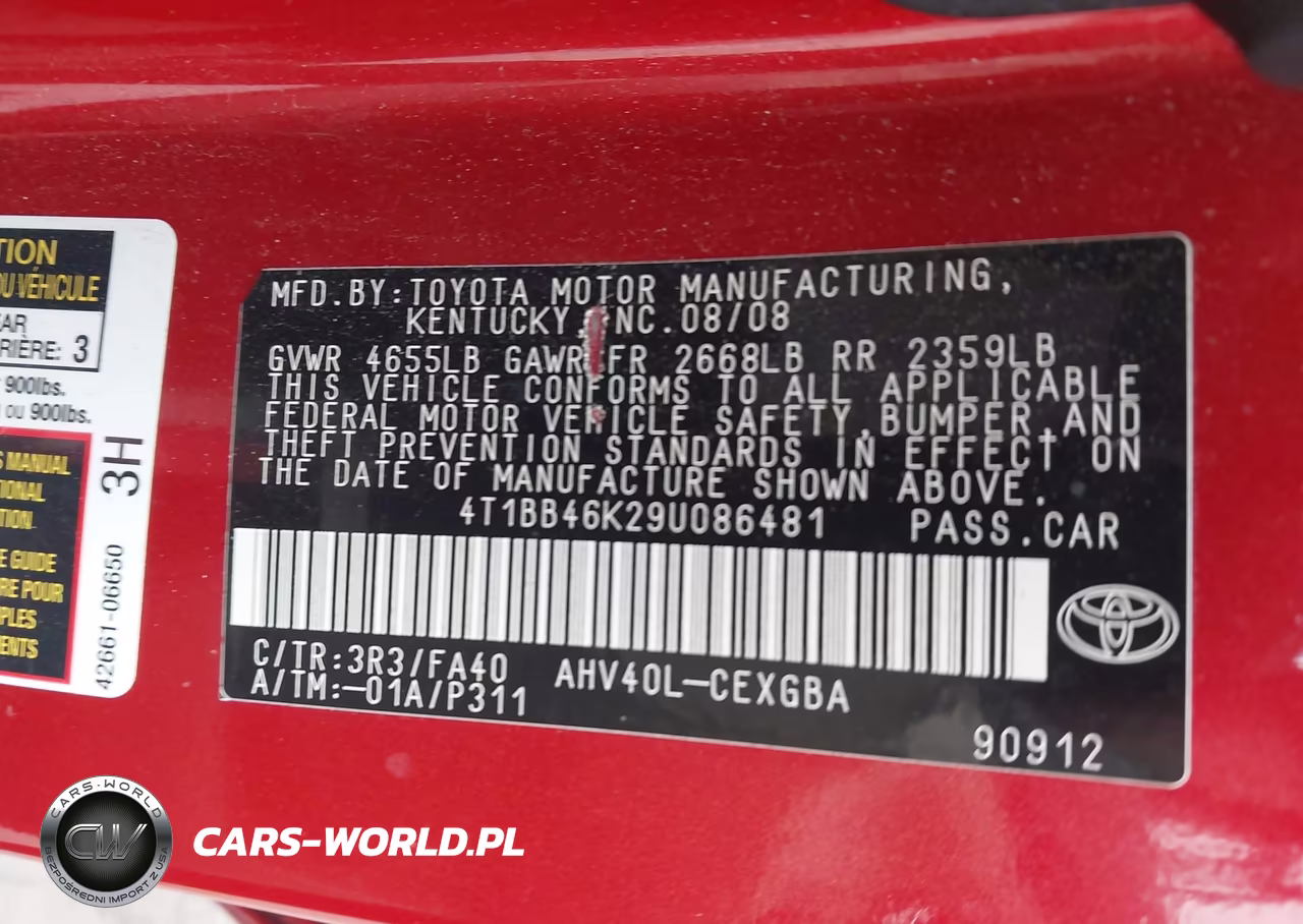 2009 Toyota Camry Hybrid VIN:4T1BB46K29U086481 - 9