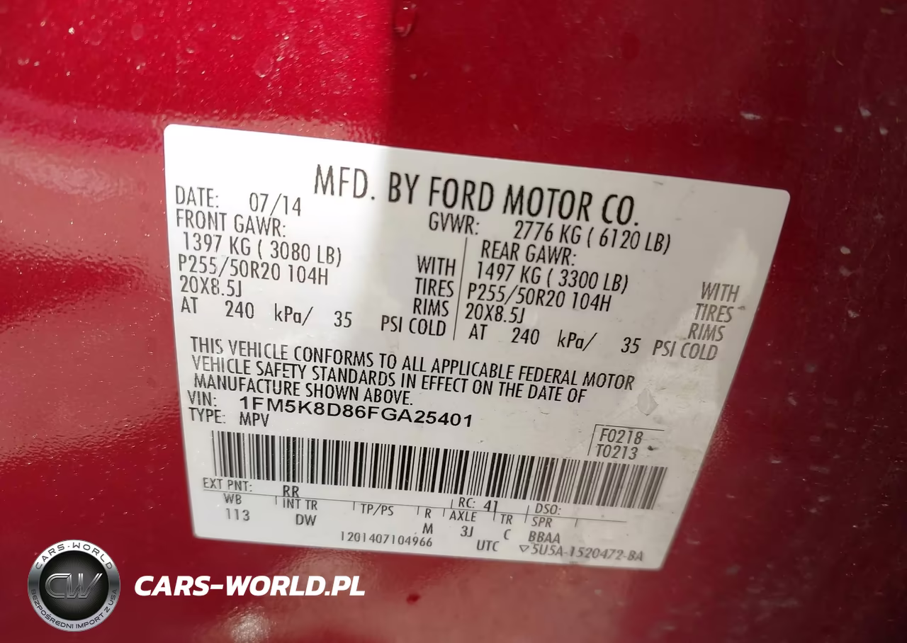 2015 Ford Explorer Xlt VIN:1FM5K8D86FGA25401 - 9