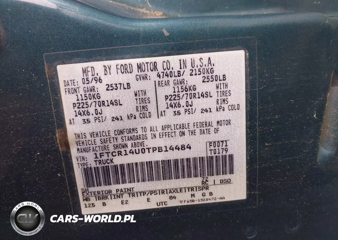 1996 Ford Ranger Super Cab VIN:1FTCR14U0TPB14484 - 9