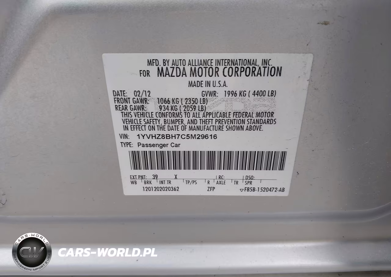 2012 Mazda Mazda6 I Sport VIN:1YVHZ8BH7C5M29616 - 9