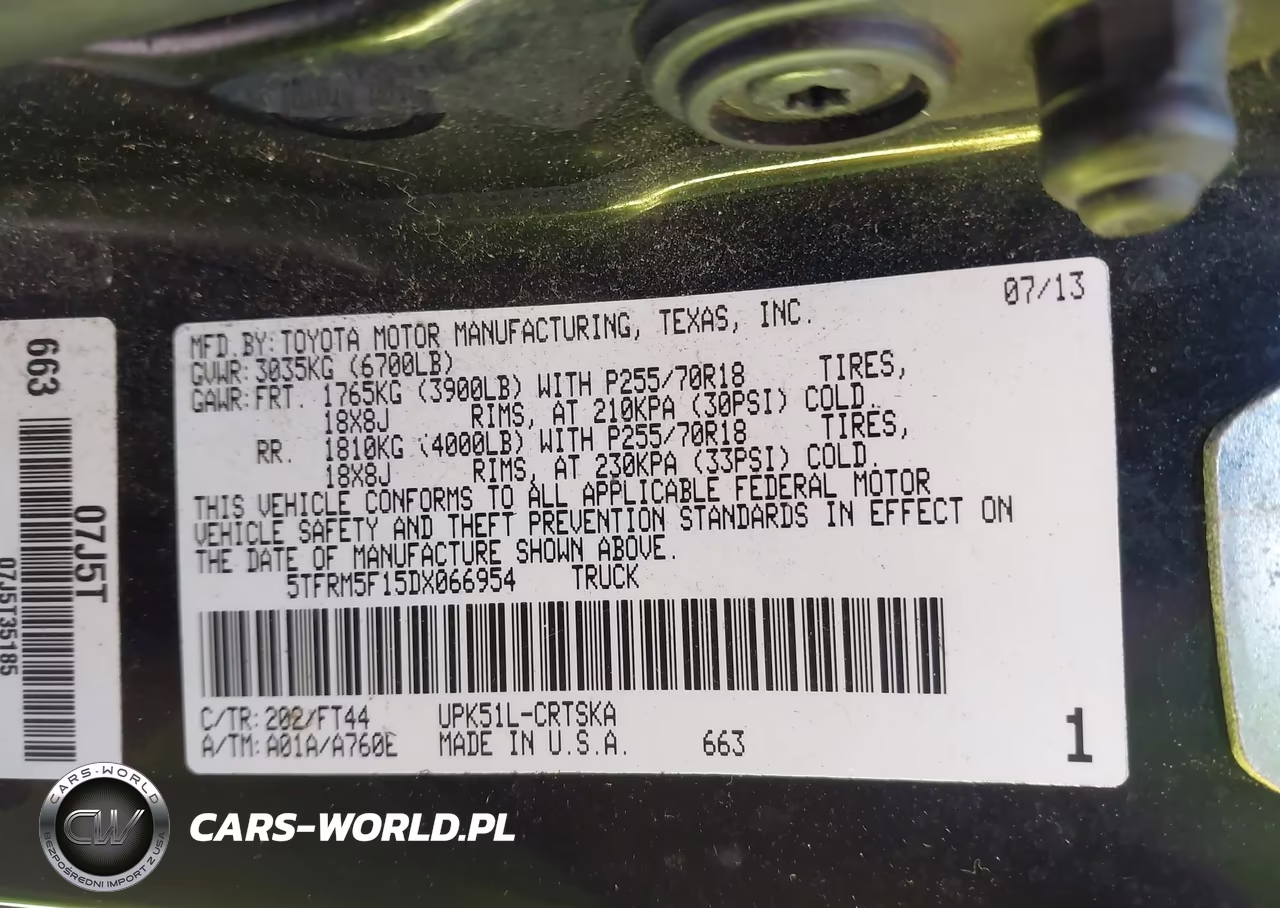 2013 Toyota Tundra Grade 4.6L V8 VIN:5TFRM5F15DX066954 - 9