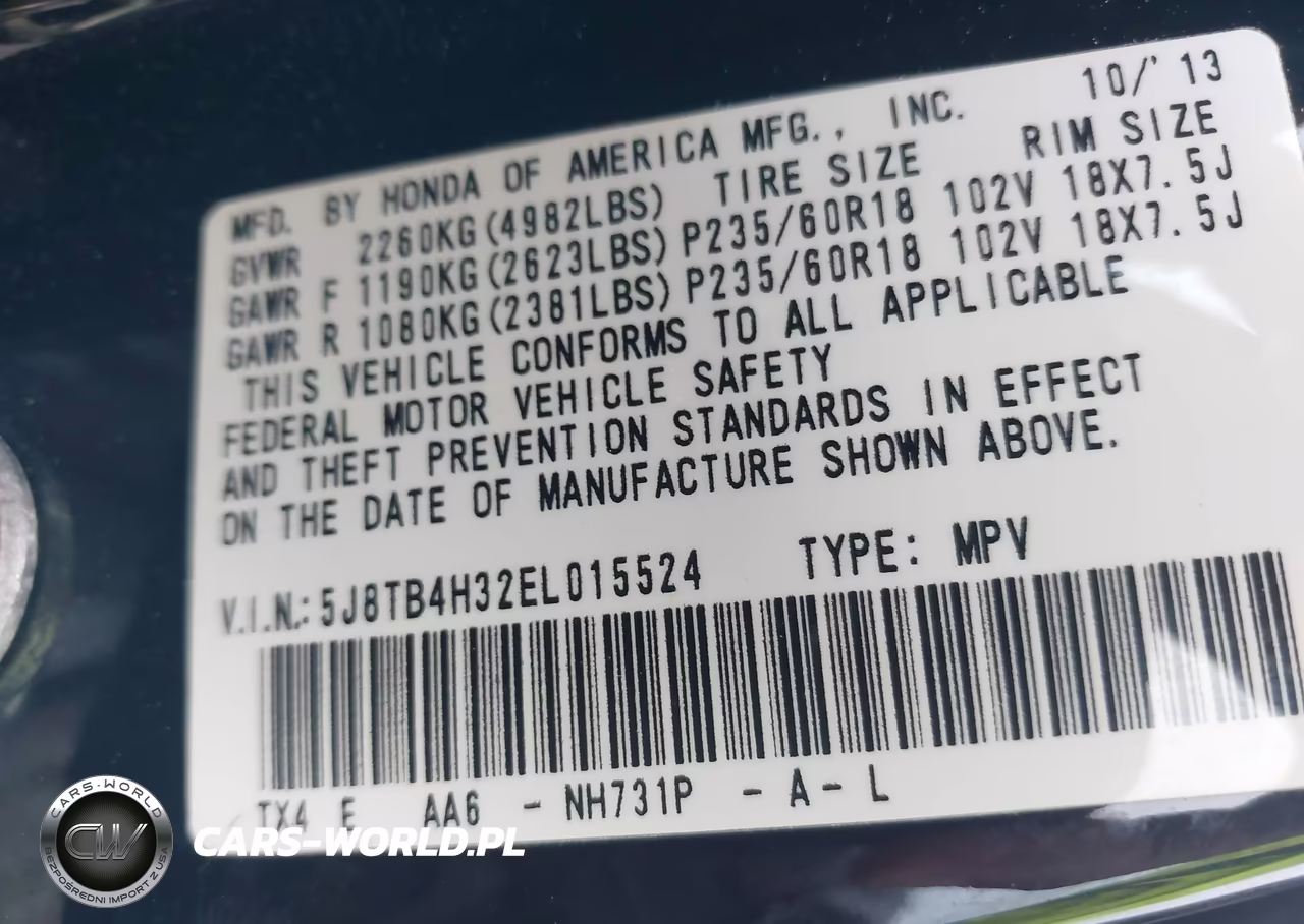 2014 Acura Rdx VIN:5J8TB4H32EL015524 - 9