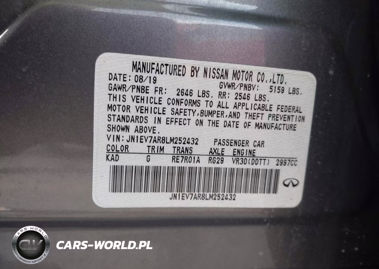 2020 Infiniti Q50 Pure VIN:JN1EV7AR8LM252432 - 9