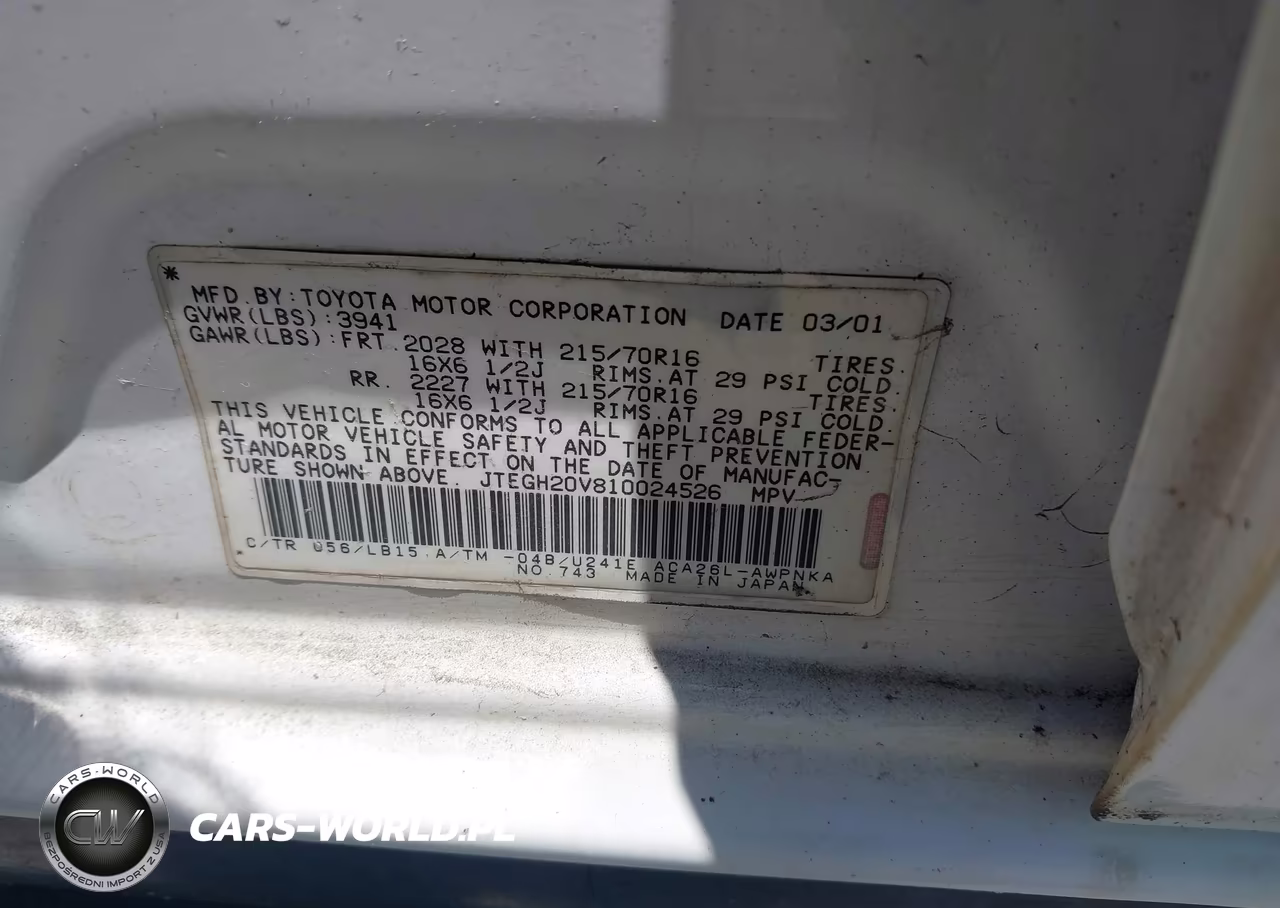 2001 Toyota Rav4 VIN:JTEGH20V810024526 - 9