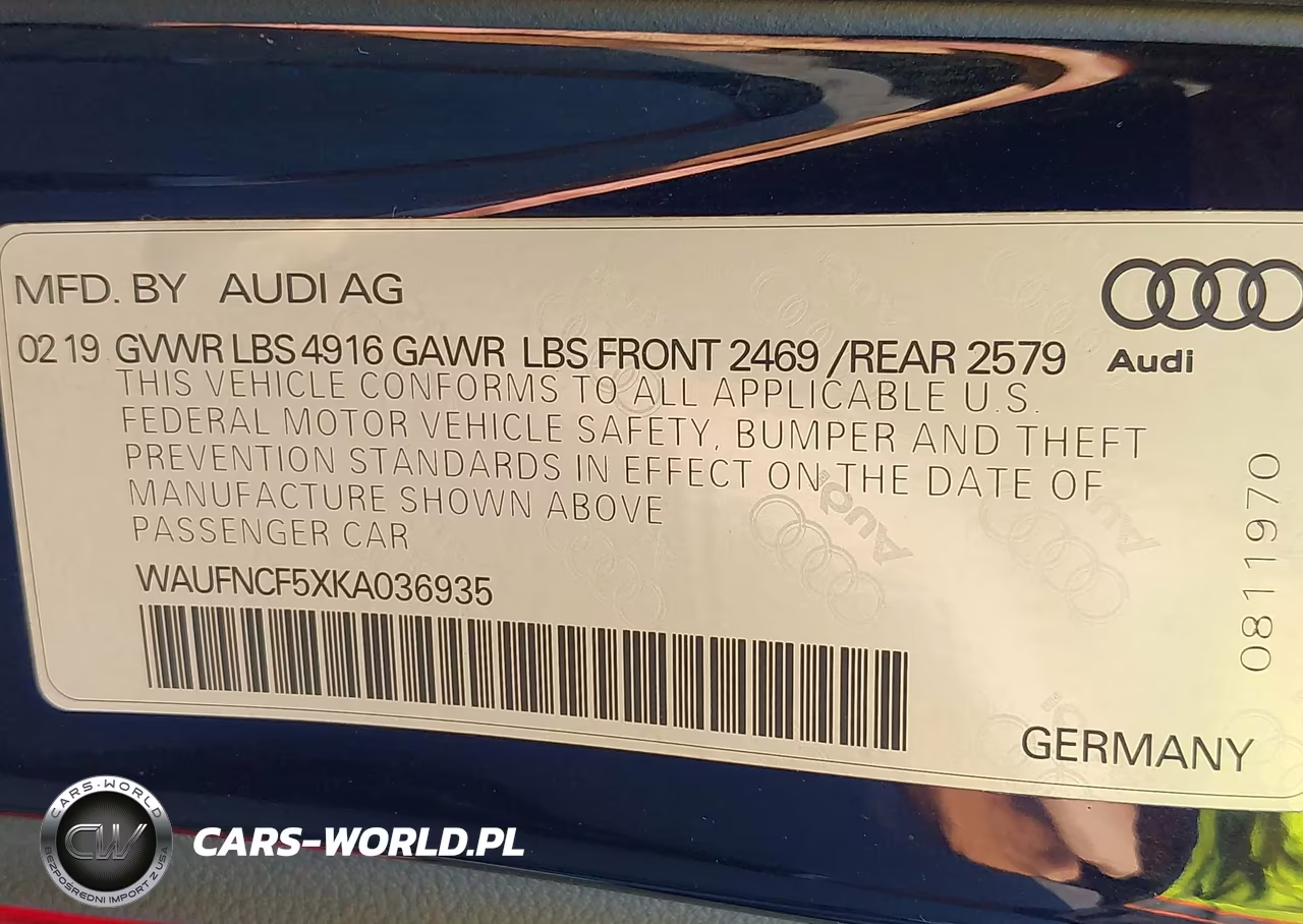 2019 Audi A5 45 Premium VIN:WAUFNCF5XKA036935 - 9