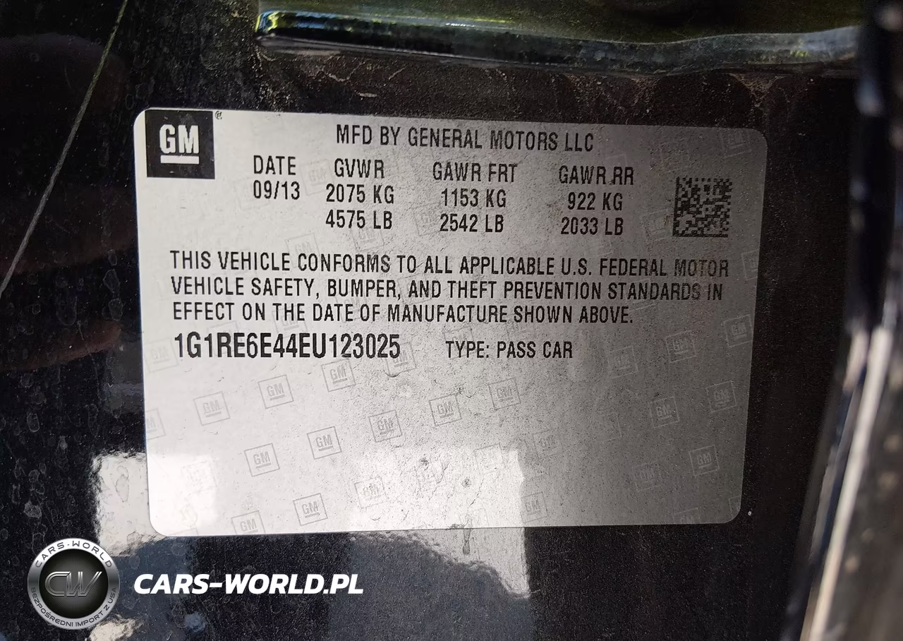 2014 Chevrolet Volt VIN:1G1RE6E44EU123025 - 9