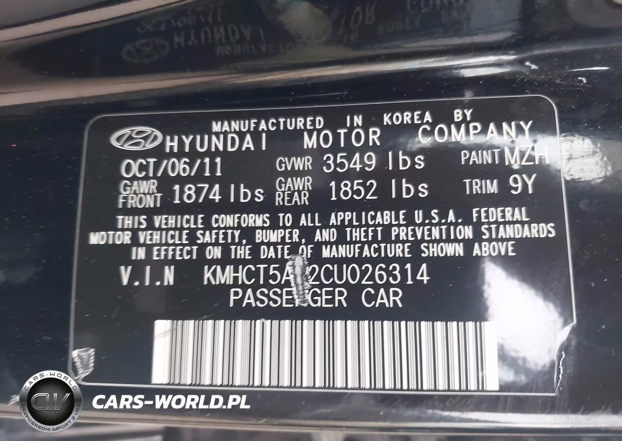 HYUNDAI ACCENT GLS VIN:KMHCT5AE2CU026314 - 9