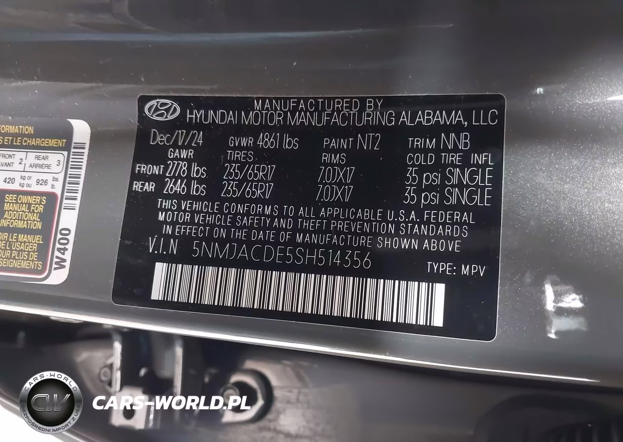 2025 Hyundai Tucson Se VIN:5NMJACDE5SH514356 - 9