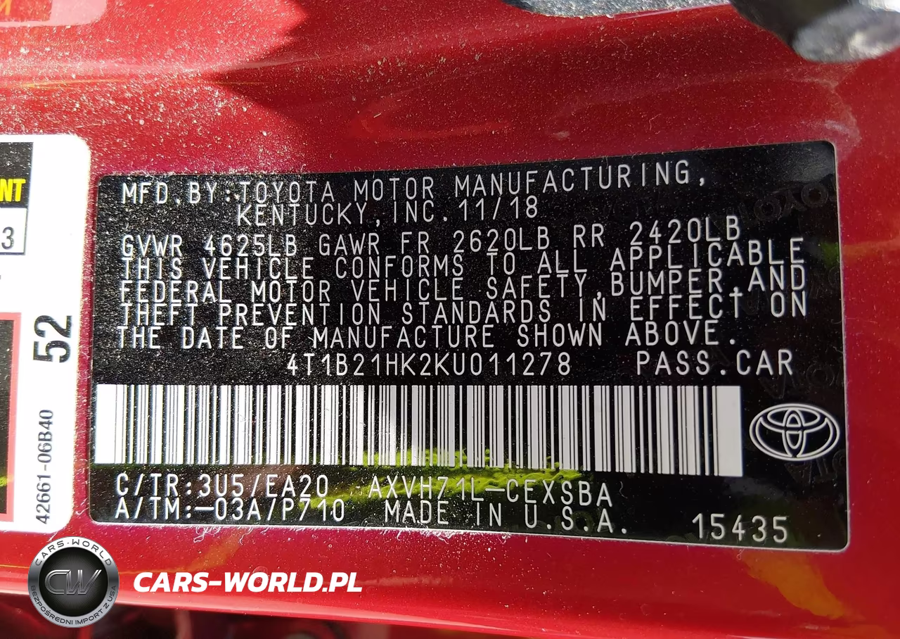 2019 Toyota Camry Hybrid Se VIN:4T1B21HK2KU011278 - 9