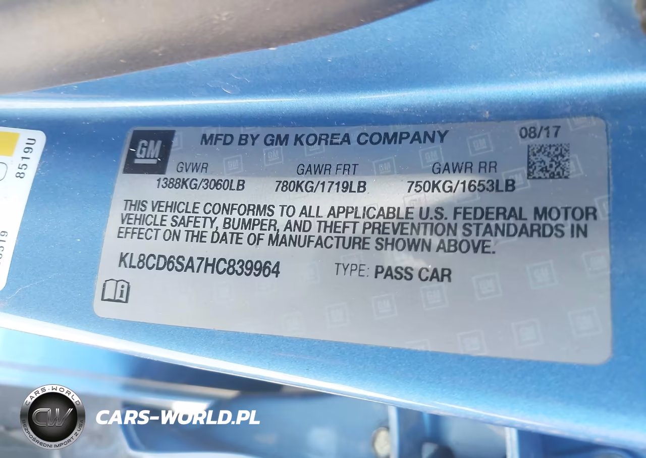 2017 Chevrolet Spark 1Lt Cvt VIN:KL8CD6SA7HC839964 - 9