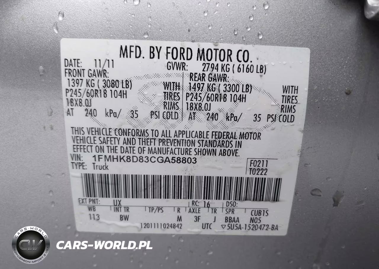 2012 Ford Explorer Xlt VIN:1FMHK8D83CGA58803 - 9