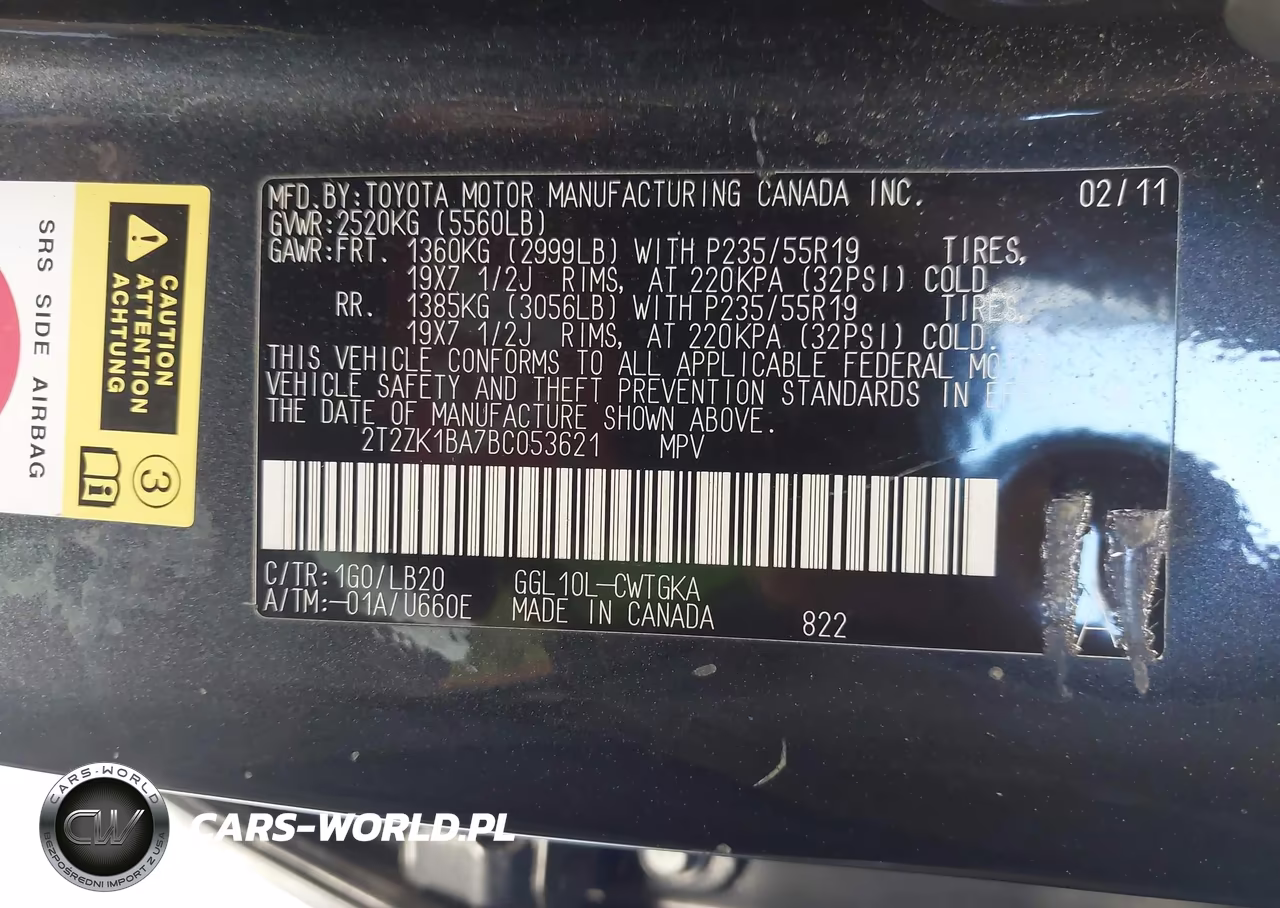 2011 Lexus Rx 350 VIN:2T2ZK1BA7BC053621 - 9