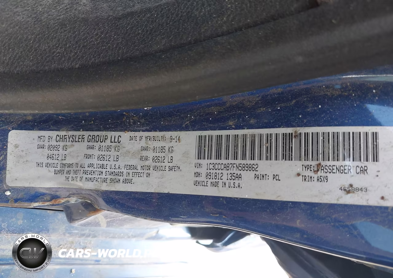 2015 Chrysler 200 Limited VIN:1C3CCCAB7FN589862 - 9